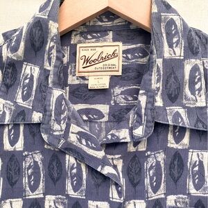 Woolrich Cotton Corduroy Women’s Shirt Button Down Long Sleeve Large Vin…